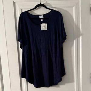 Sunday Navy Blue Blouse for Women